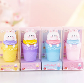 CUTE of it! Although, who could blame you when the pencil sharpener is as ADORABLE as this?! Bunnies hangin' atop ice cream cones and ready to assist you in all your sharpening and cute-ifying needs! Kawaii